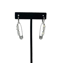 Load image into Gallery viewer, Safety Pin Crystal Earrings