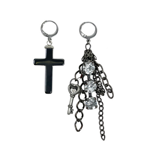 Chain & Cross Earring Set