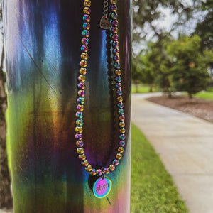 Rainbow Alien Necklace