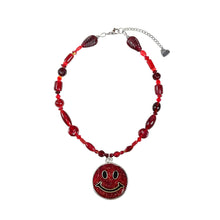 Load image into Gallery viewer, Red Smiley Necklace