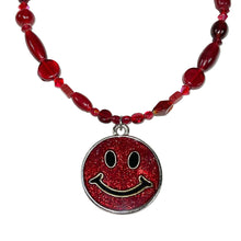 Load image into Gallery viewer, Red Smiley Necklace