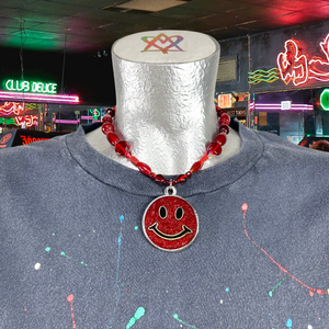 Red Smiley Necklace