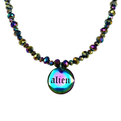 Iridescent Alien Necklace